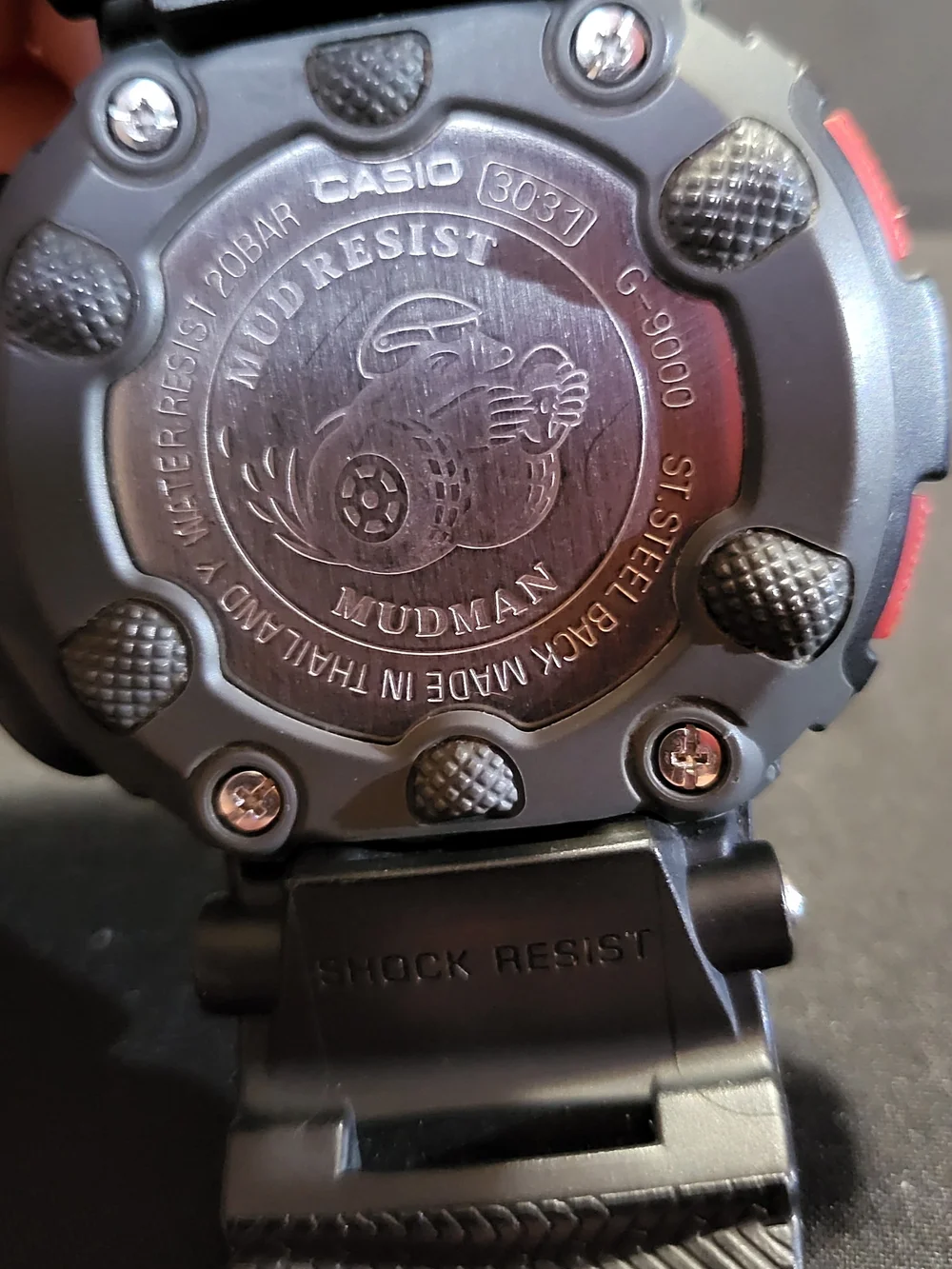 Casio G-Shock Mudman G-9000 Digital Watch - Black with Red Accents